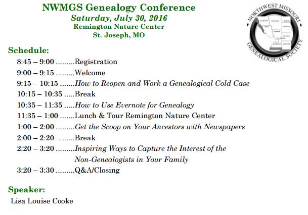 2016 07 30 NW MO Gen Soc Conf2