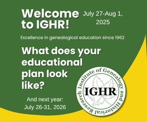 IGHR Institute of Genealogical and Historical Research